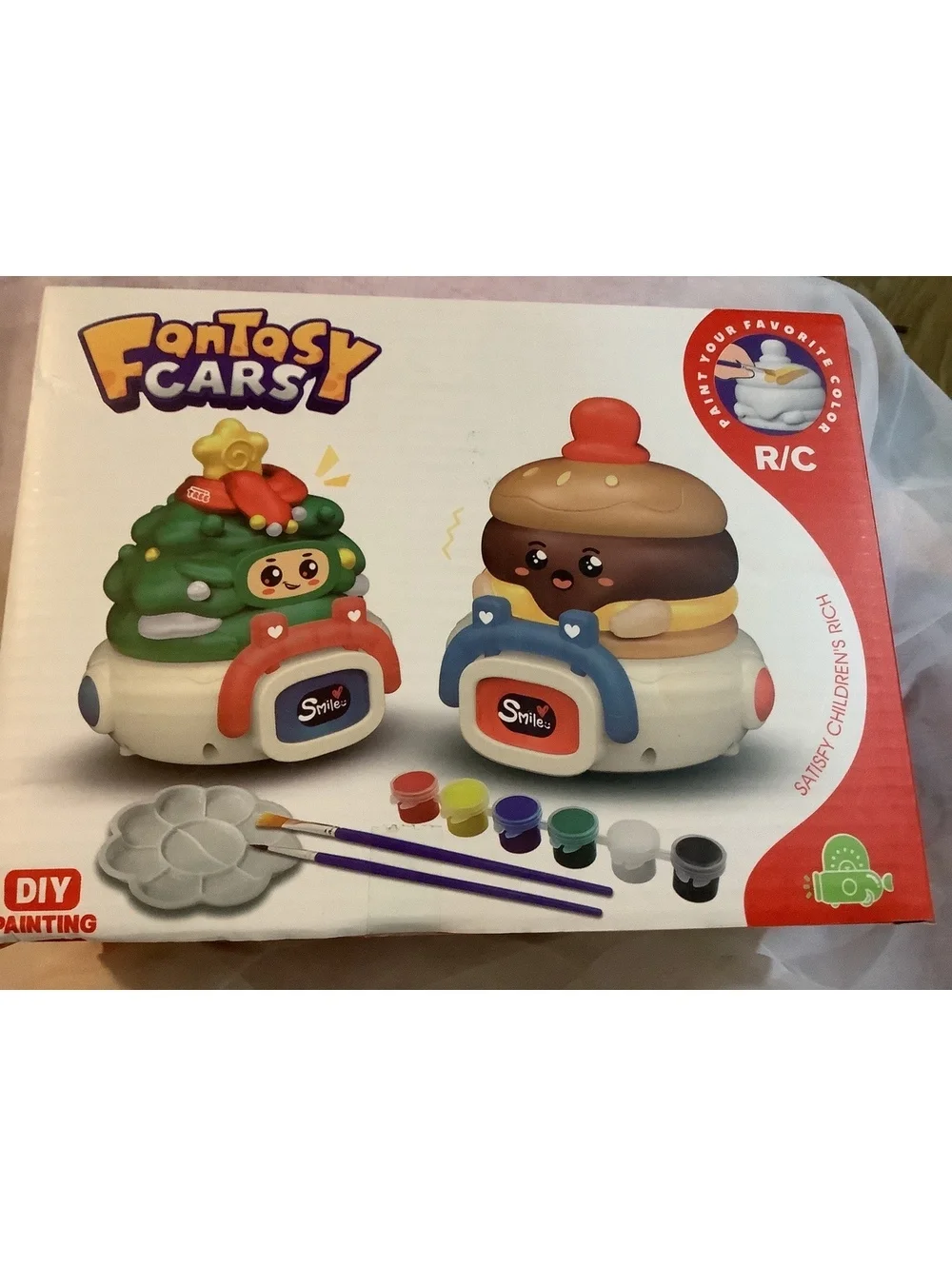 Fantasy Cars R/C DIY Painting Remote Control Toy Set for Kids